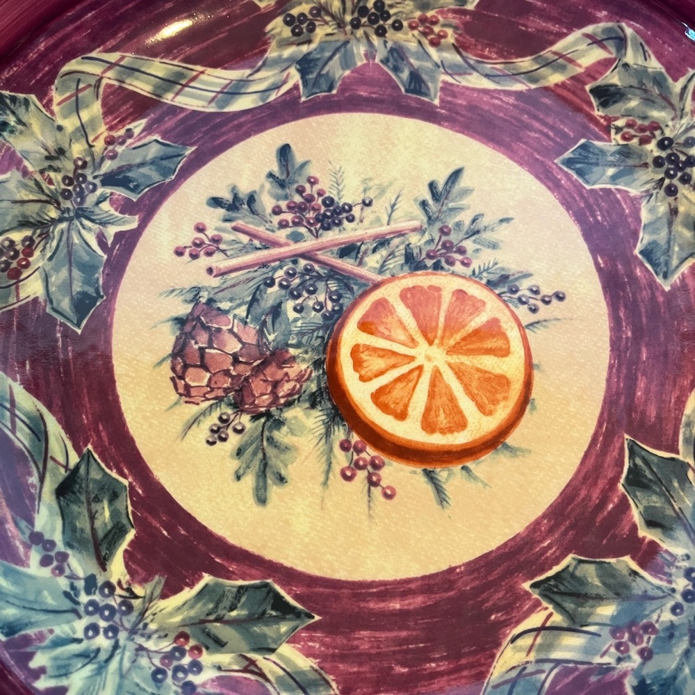 Italian Ceramic Pasta Bowl with a Holiday Motif - Picture 3 of 10